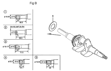 Fig-2 Diagram and Parts List for GC160LA Type QHA Honda Engine