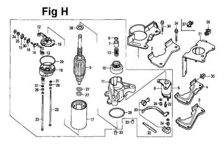 Fig-2 Diagram and Parts List for GXV340 Type DN Honda Engine