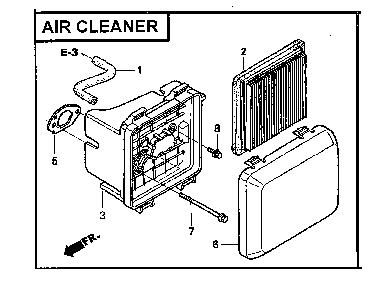 Air cleaner Diagram and Parts List for GCV160-LA0S3-ED  Honda Engine