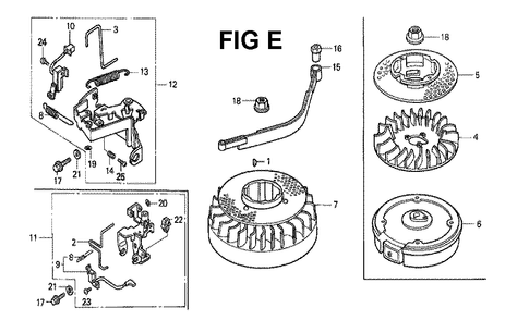 Fig-9 Diagram and Parts List for GXV140 Type A1K Honda Engine