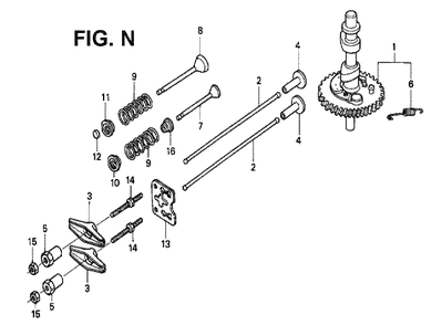 Fig-2 Diagram and Parts List for GXV120 Type SFL Honda Engine
