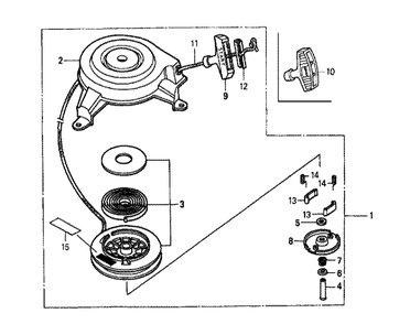 Fig-0 Diagram and Parts List for GXV160K1 Type N1 Honda Engine