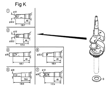 Fig-11 Diagram and Parts List for GCV190A Type N5AF Honda Engine