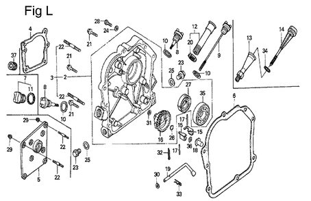 Fig-12 Diagram and Parts List for G100K2 Type SJA Honda Engine