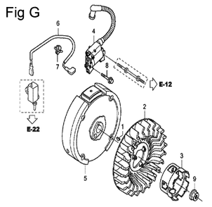 Fig-7 Diagram and Parts List for GC190LA Type QHC Honda Engine
