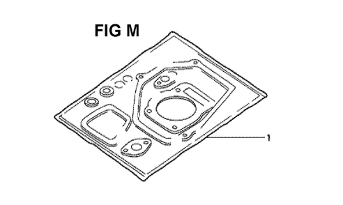 Fig-7 Diagram and Parts List for GXV340K2 Type DA Honda Engine