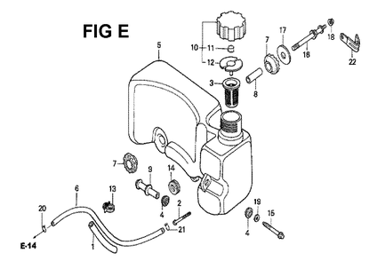 Fig-12 Diagram and Parts List for GXV160 Type N1 Honda Engine