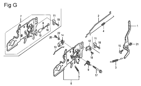 Fig-7 Diagram and Parts List for GCV160LA Type A1A Honda Engine