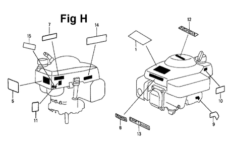 Fig-2 Diagram and Parts List for GXV140 Type N2 Honda Engine