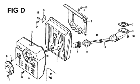 Fig-14 Diagram and Parts List for GXV340K2 Type DN Honda Engine