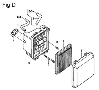 Fig-4 Diagram and Parts List for GCV160A Type EHHB Honda Engine