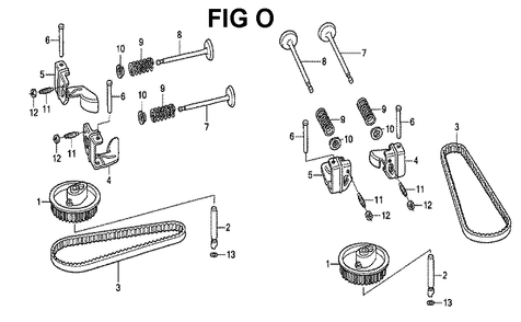 Fig-12 Diagram and Parts List for GXV530 E3-1070150 Honda Engine