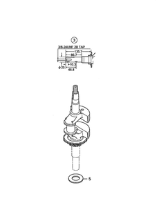 Crankshaft Diagram and Parts List for GCV160-LAOS3B  Honda Engine