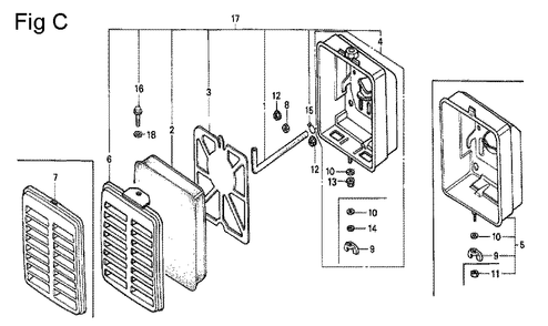 Fig-3 Diagram and Parts List for G100K2 Type MMB Honda Engine