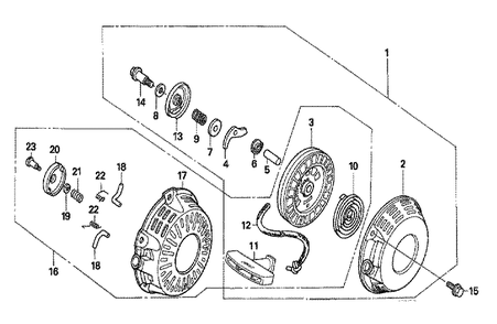 Fig-0 Diagram and Parts List for GX120T1 Type TH Honda Engine