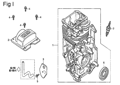 Fig-9 Diagram and Parts List for GC190A Type QHU Honda Engine