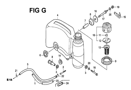 Fig-3 Diagram and Parts List for GXV160H2 Type N5 Honda Engine