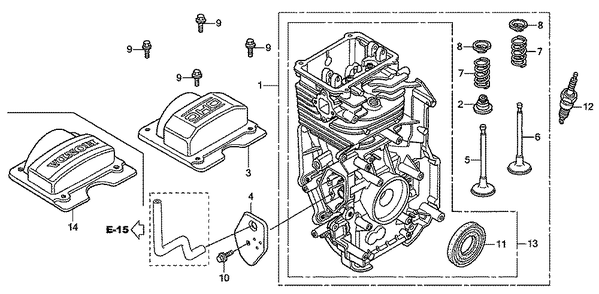 Fig-0 Diagram and Parts List for GC160LA Type QHA Honda Engine