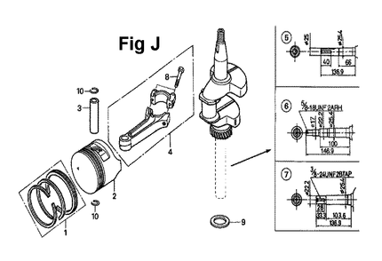Fig-10 Diagram and Parts List for GXV160UA1 Type N1AH Honda Engine