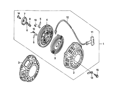 Fig-0 Diagram and Parts List for GX160U1 Type VGE4 Honda Engine