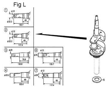 Fig-12 Diagram and Parts List for GSV190A Type S3A Honda Engine