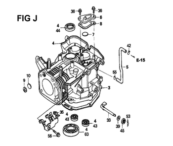 Fig-13 Diagram and Parts List for GXV340K1 Type DN4 Honda Engine