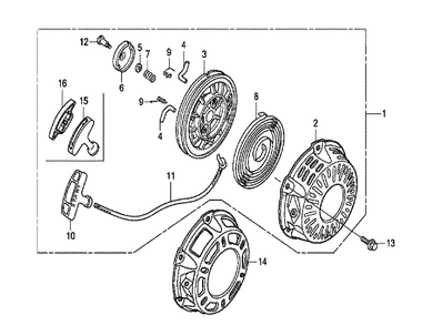 Fig-0 Diagram and Parts List for GX160UT1 Type TXDU Honda Engine