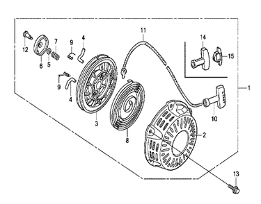 Fig-0 Diagram and Parts List for GX120UT1 Type KRSB Honda Engine
