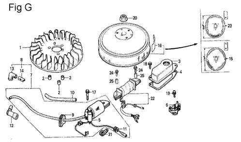 Fig-7 Diagram and Parts List for GV150K1 Type SMA Honda Engine