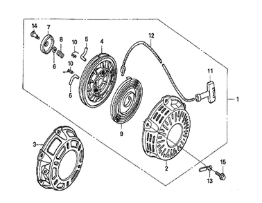 Fig-0 Diagram and Parts List for GX160U1 Type LHQ4 Honda Engine