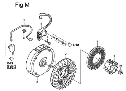 Fig-13 Diagram and Parts List for GC160LA Type QHA Honda Engine