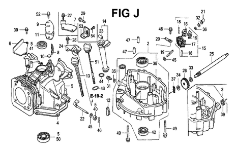 Fig-1 Diagram and Parts List for GXV160K1 Type A1 Honda Engine