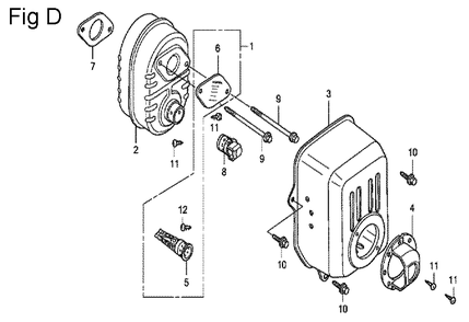 Fig-4 Diagram and Parts List for GC160LA Type PHA Honda Engine