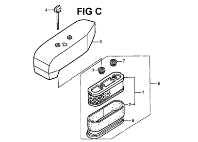 Fig-3 Diagram and Parts List for GXV160K1 Type SFL Honda Engine