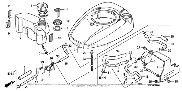 Fan Cover Diagram and Parts List for GCV160LE (typeN7A1)(GJAAE-2075803) Honda Engine