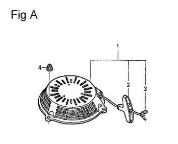 Fig-1 Diagram and Parts List for GCV190A Type R3A Honda Engine
