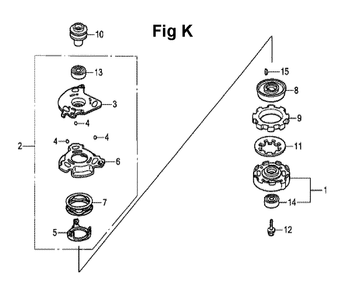 Fig-11 Diagram and Parts List for GCV190LA Type SBH Honda Engine