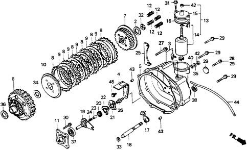 Part Location Diagram of 22401-751-701 Honda Spring, Clutch