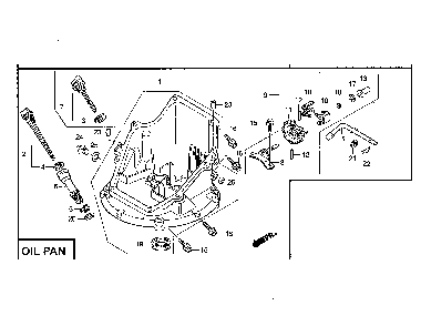 Oil pan Diagram and Parts List for GCV160-LA0S3-ED  Honda Engine