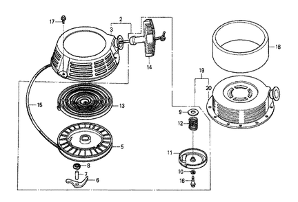 Fig-0 Diagram and Parts List for GXV340 Type D2 Honda Engine