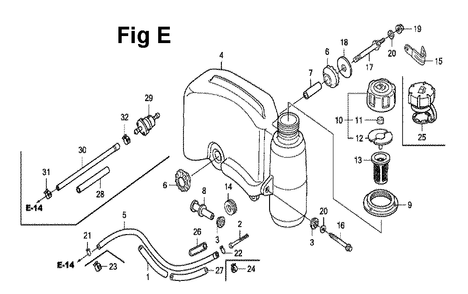 Fig-12 Diagram and Parts List for GXV160UH2 Type SFL Honda Engine