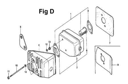 Fig-14 Diagram and Parts List for GXV120 Type N2T Honda Engine
