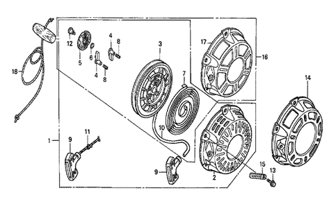 Fig-0 Diagram and Parts List for GX160K1 Type LHW Honda Engine