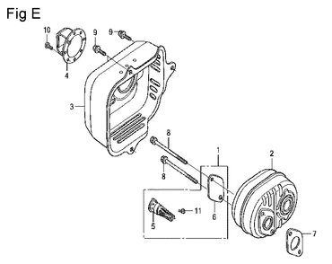 Fig-5 Diagram and Parts List for GCV160LA Type N7A1 Honda Engine