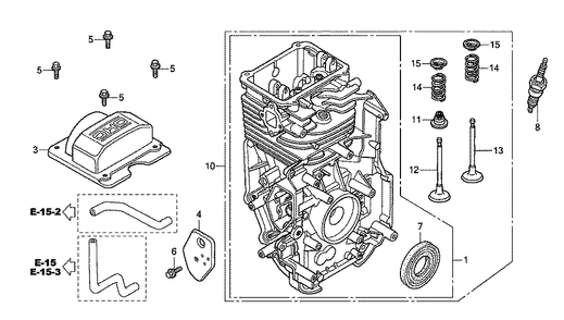 Fig-0 Diagram and Parts List for GC160 Type WKT2 Honda Engine
