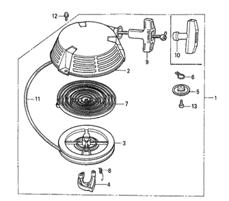 Fig-0 Diagram and Parts List for GXV160 Type N1E2 Honda Engine