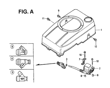 Fig-1 Diagram and Parts List for GXV120 Type SFL Honda Engine