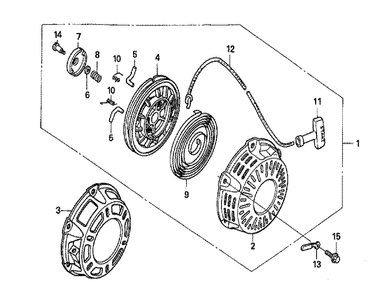 Fig-0 Diagram and Parts List for GX160U1 Type QCB2 Honda Engine