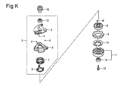 Fig-11 Diagram and Parts List for GCV160LA Type BHH Honda Engine