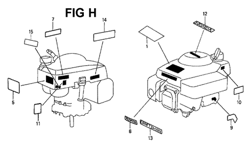 Fig-5 Diagram and Parts List for GXV140 Type N1GA Honda Engine